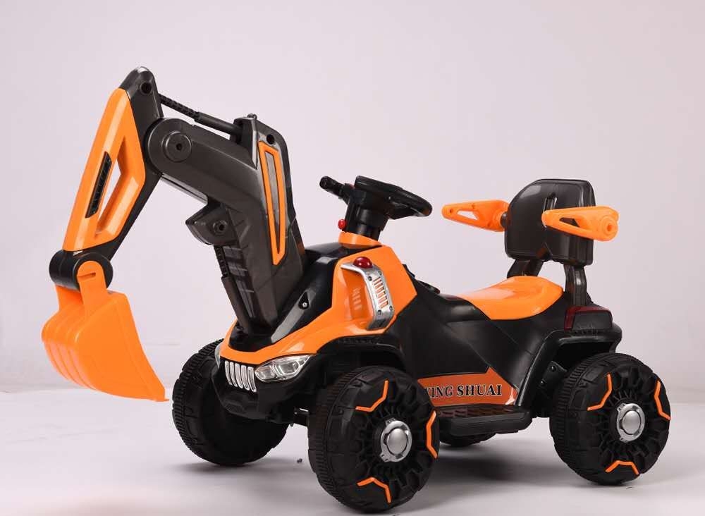 LED Headlights and Dynamic Music 6v Electric Ride on Construction Truck Car for Kids