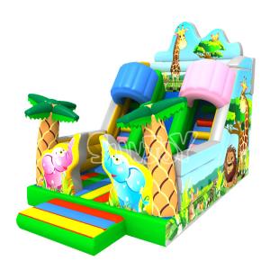 Quality Jungle Theme Slide Kids Oxford Inflatable Amusement Park wholesale