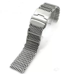 Quality Butterfly Buckle Stainless Steel Watch Band , 24mm Metal Watch Strap wholesale