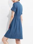 Women Summer Clothing 100 % Cotton Denim Dress