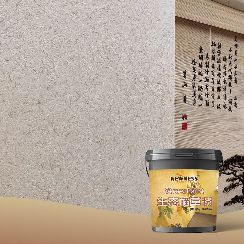 Brush-Application Acrylic Rice Straw Mud for Eco-Friendly Straw Paint in Factories