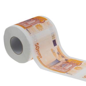 Quality 50 euro funny printed toilet tissue roll wholesale