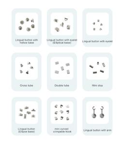 Quality Stainless Steel Orthodontic Accessories Lingual Button Crimpable Hook Class II wholesale