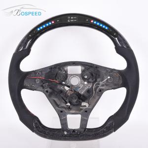 Quality 2022 New Racing Volkswagen Carbon Fiber Steering Wheel LED Black Leather Twill wholesale
