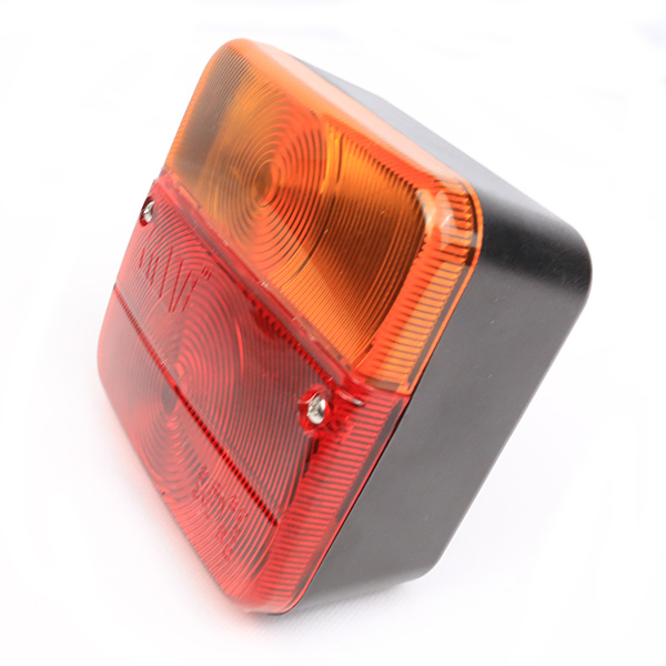 Red And Amber Color Trailer Lamps Waterproof Trailer Tail Lights PC Material