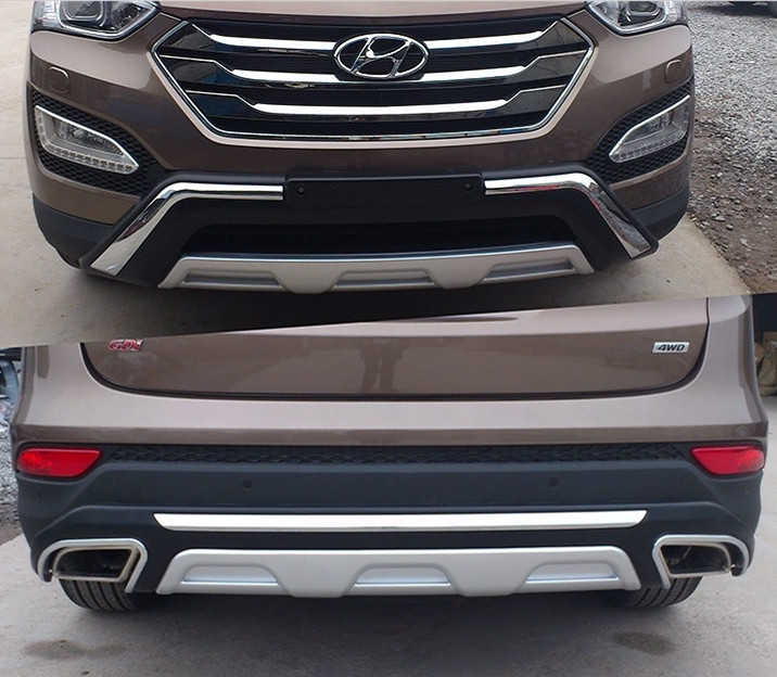 Optional Front And Rear Bumper Guards for 2013 2015 Hyundai Santafe IX45 Supplier