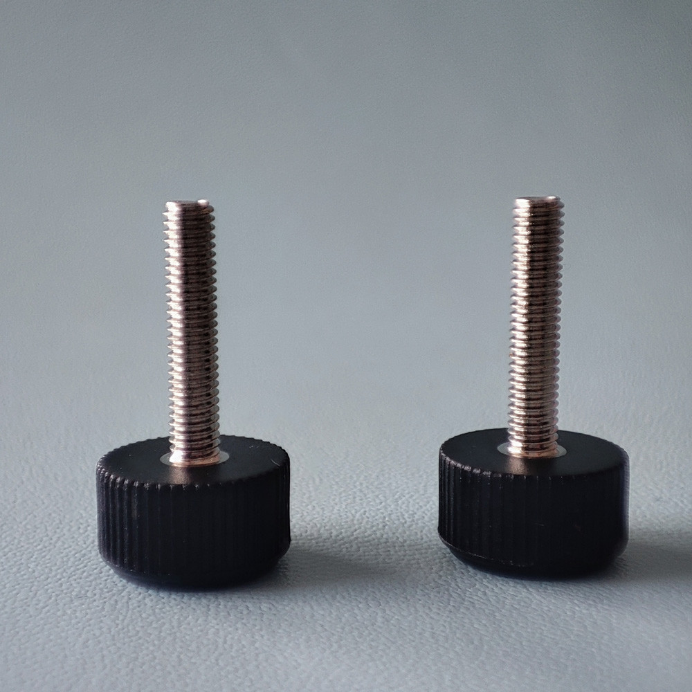 Mill Steel PA66 M3 Knurled Thumb Screw Cross Head M3x15mm Screw Customized