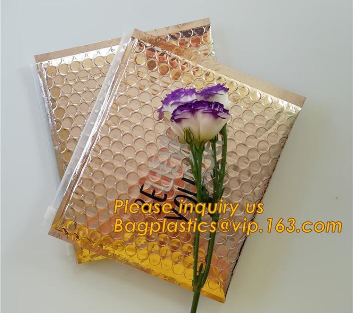 Cosmetic Pink Slider Padded Bag/Silver k Bag With Bubble,Padded Envelopes Cheap Aluminium Foil k Holographic