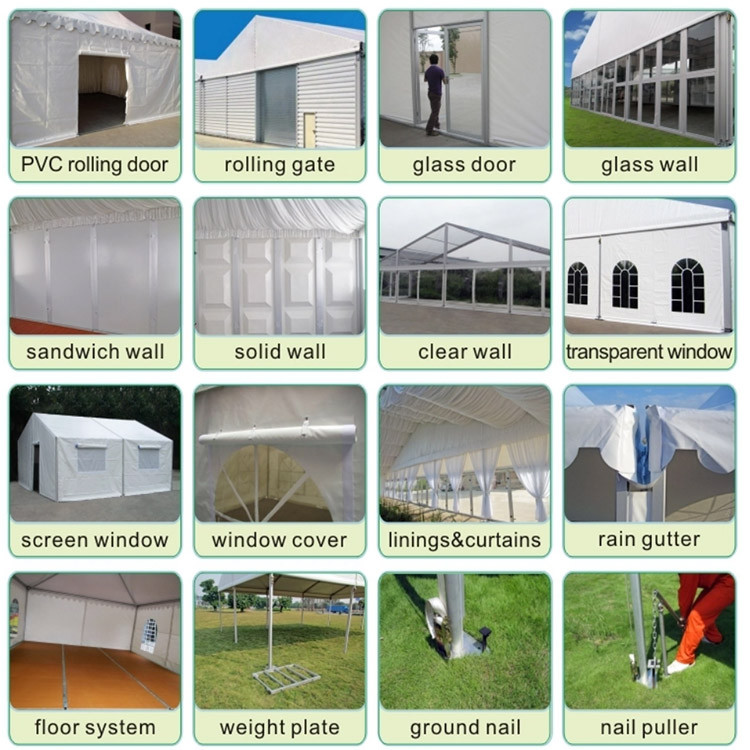 Transparent PVC Fabric 50m Width Marquee Wedding Tent