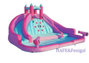 China Outdoor Party Small Inflatable Slide Bounce Castle Water Play Double Slide Combination on sale