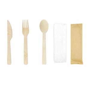 Quality Biodegradable Bamboo Compostable Cutlery Set Bulk 3 In 1 wholesale
