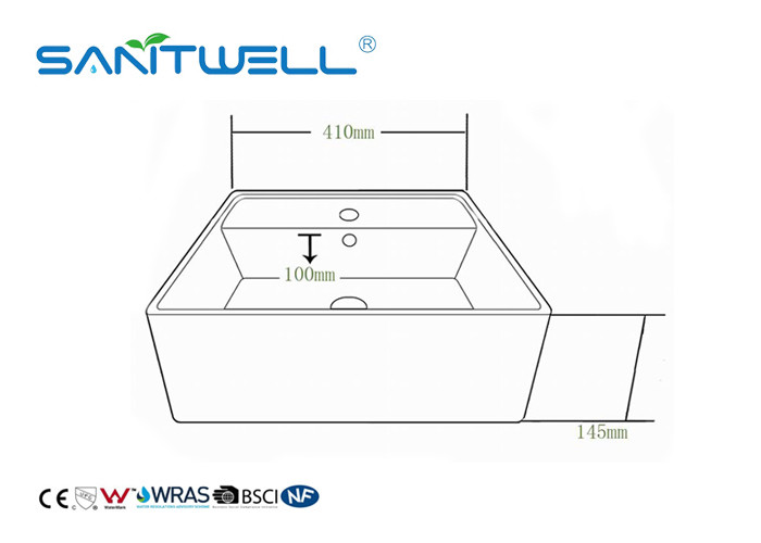 Ceramic Basin SWA55A Ceramic Cabinet Toilet Wash Basin Self Cleaning Glaze With ISO9001