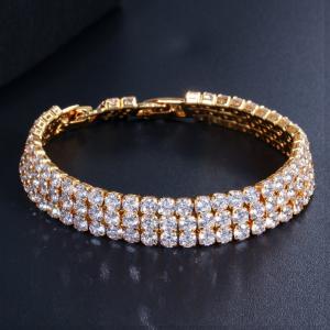 Quality Fashion Square Created CZ Crystal Bangles Bracelets for Ladies Silver Color Women Bracelets Wedding Jewelry Bracelets wholesale