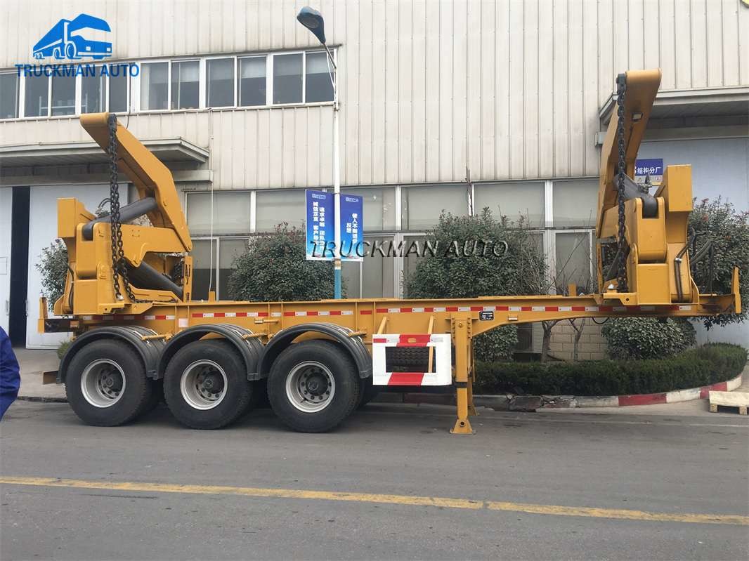 20FT & 40FT Sidelifter Container Trailer With 37 Tons Crane