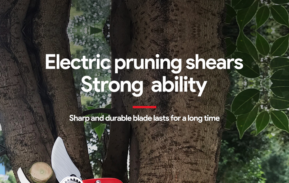 Swansoft 16.8V 2.5CM Battery Cordless Orchard Vineyard Pruner Trimming Scissors Garden Electric Pruning Shears