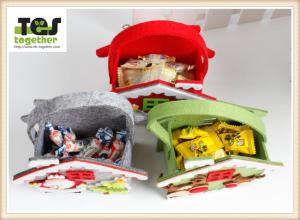 Quality Christmas Candy handbag/ Felt bag /Nonwovens/Festival /gift/child wholesale