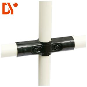 Quality HJ-4 Lean Pipe Clamp Elbow Cross Malleable Metal Lean Pipe Fittings Material Shelf Joint wholesale