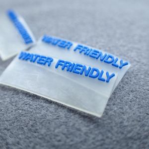 Quality Transparent 3D Logo PVC Personalized Clothing Labels wholesale