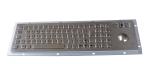 Industrial Keyboard With Trackball Panel Mount Metal Wired Keyboard