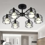 American Iron chandelier Cage Kitchen Bedroom Living Room Home decor black