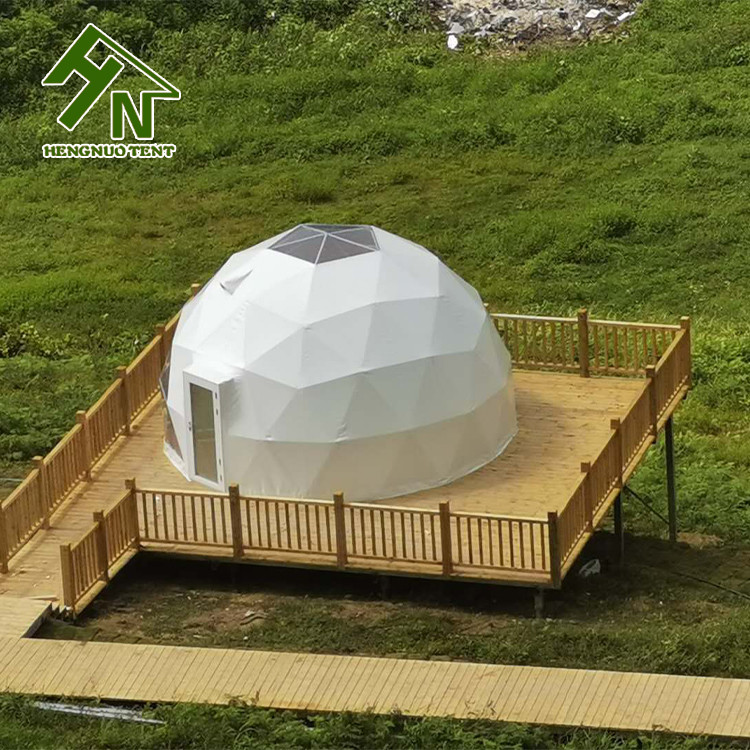 Hot-Dip Galvanized Steel Geodesic Dome Tents Glamping Tent With Insulation