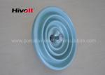 Grey / Brown / White Suspension Type Insulators , Porcelain Disc Insulator With