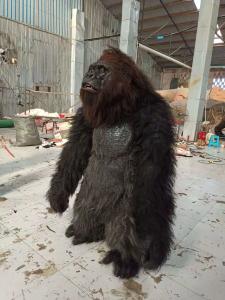 Quality Plush Furry Adult Realistic Halloween Costumes Mascot Animal Dress Suit Fursuit Gorilla wholesale