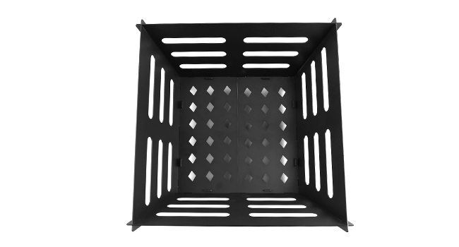 Outdoor BBQ Picnic Heating 15.7" Trapezoid Steel Fire Pit Wood Burning Stove Backyard Patio Garden Fireplace