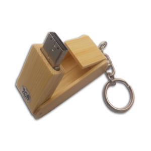 Quality promotional gift wooden usb flash drive with keyring wholesale