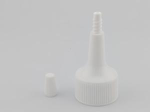 Quality PP Bottle Dispenser Cover 24mm White Ribbed Closure Screw Cap wholesale