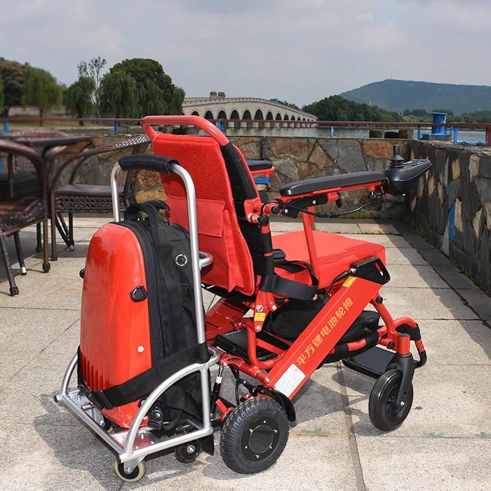 Ultra Light Classic Foldable Electric Wheelchair With Aluminum Alloy