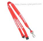 Lanyard manufacturer China for custom tube polyester neck strap lanyard with