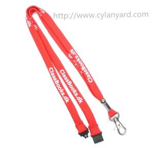 Quality Lanyard manufacturer China for custom tube polyester neck strap lanyard with metal hook, wholesale