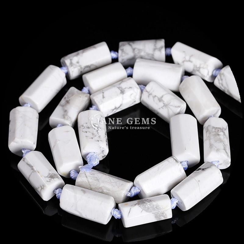Blue Calcite Howlite Gemstone Bead Strands Crystal Raw Rough Faceted Nuggets for Bracelets