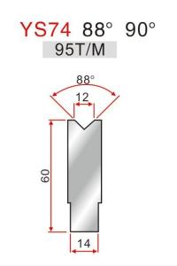 Quality YS74 V12 Single V Die For Press Brake Punch And Die wholesale