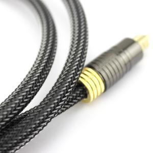 Quality Factory Outlet Premium Digital Optical Audio Toslink 24K Plated Golden Knited Rope 1.2M wholesale