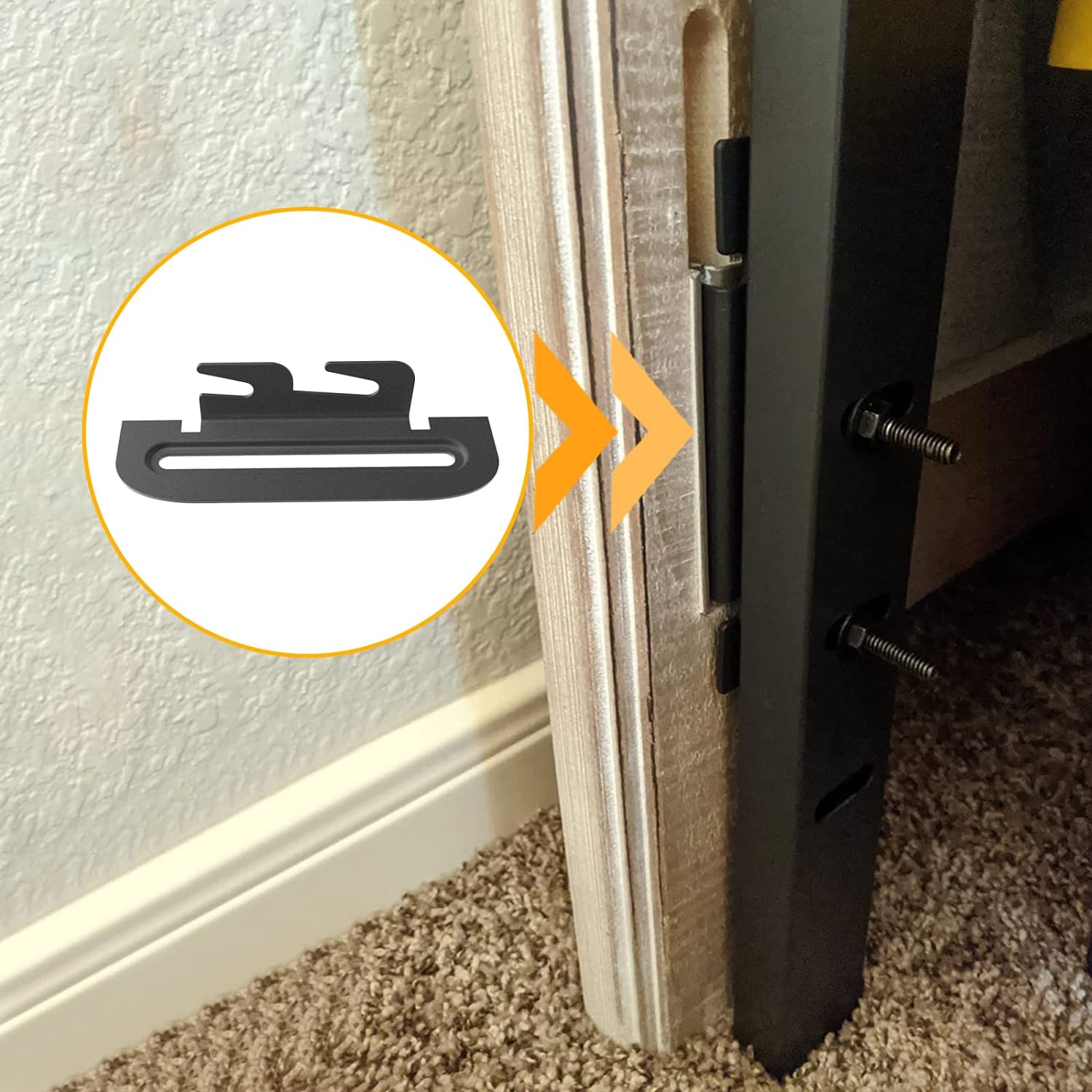 Adjustable Footboard or Headboard Attachment for Metal Bed Frame Heavy Duty Brackets