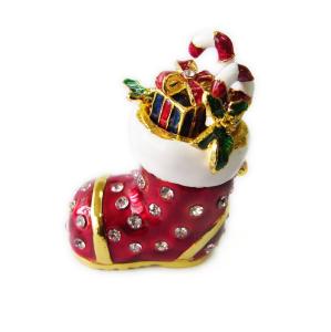 Quality Christmas Shoe Fashion Metal Jewelry Box wholesale