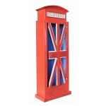 1 Door Orange Industrial Metal Shipping Container Bar Cabinet