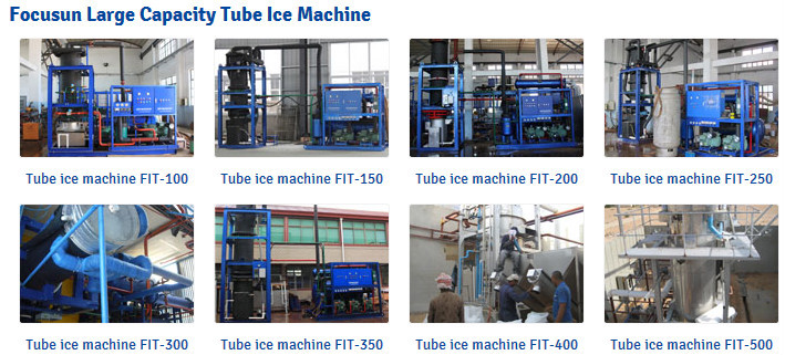 FOCUSUN 15KW PLC Controlled 3T 5T 10T 20T 25T Tube Ice Machine for Ice Production