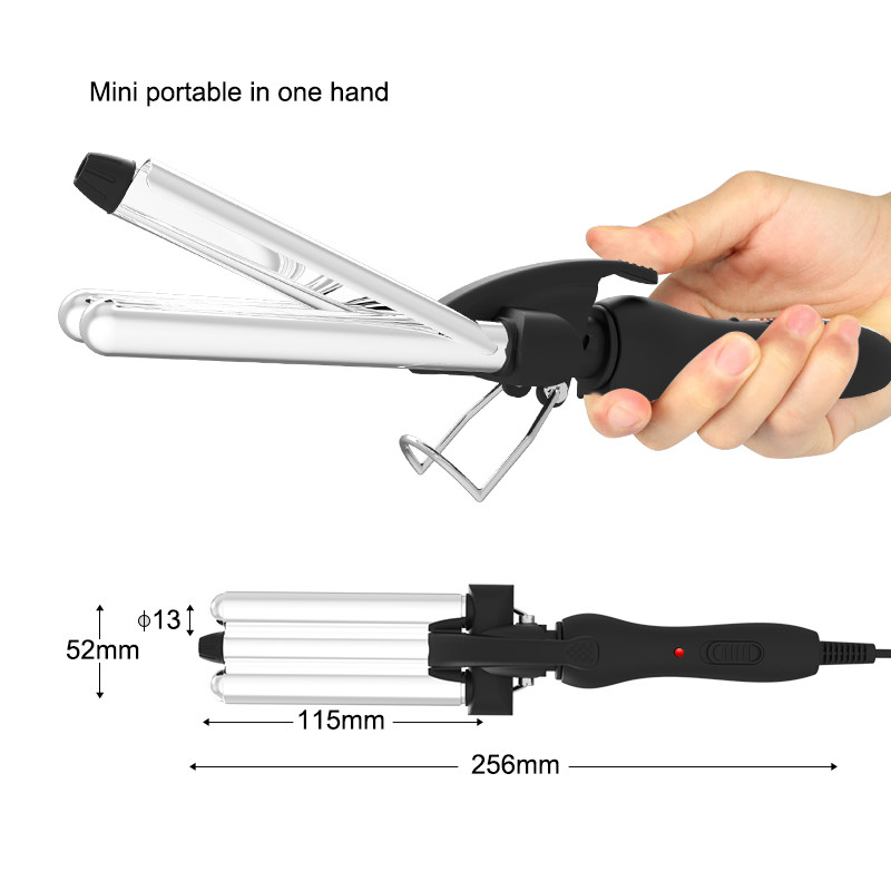 Ceramic Plate Triple Barrel Waver Hair Styling Tools Curling Iron Wand