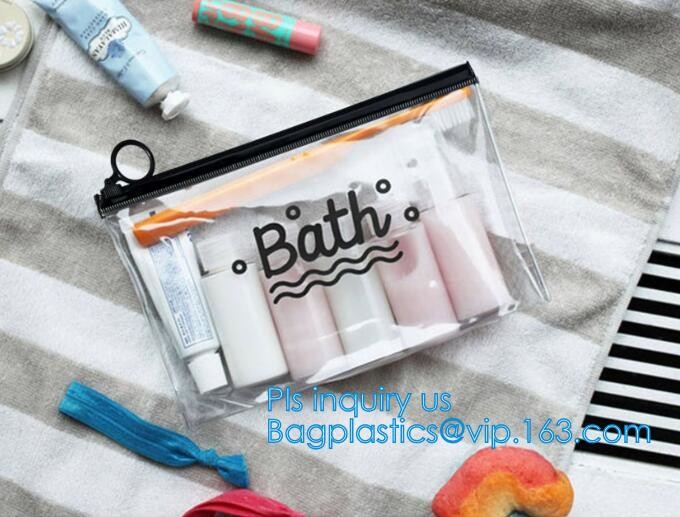 underwear packing slider zipper bags with hanger, Cosmetic k clear bubble bags, Manufacturer Clear Vinyl Slider Ba