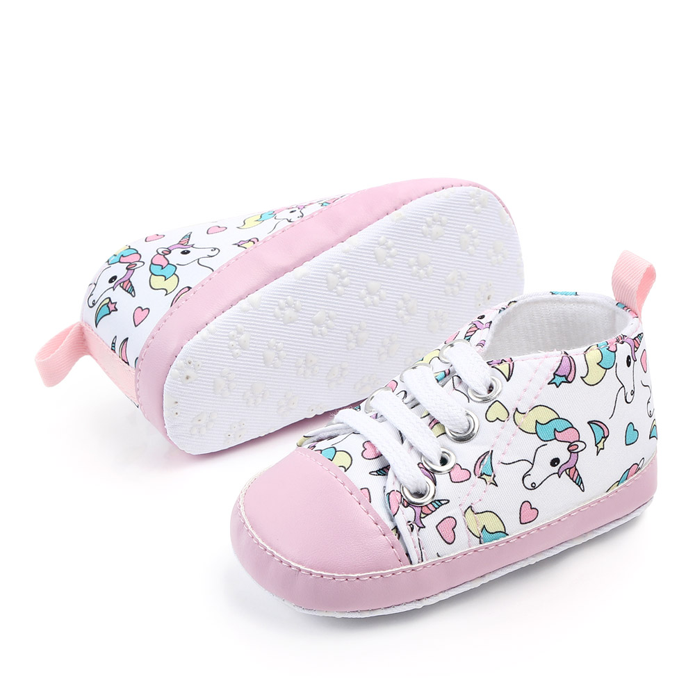 Wholesale Cheap Cotton shoes Cartoon print prewalker boy and girl baby shoes toddler