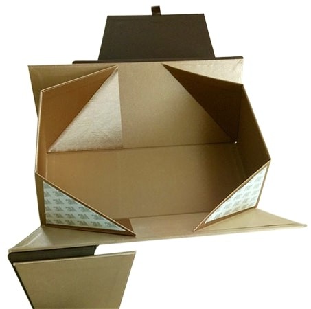 Foldable Wine Packaging Box Collapsible Rigid Box Present CMYK Color Printing