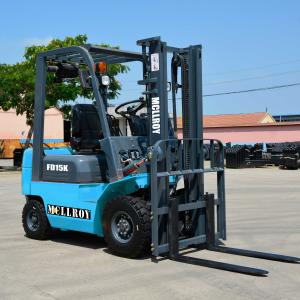 Quality 12.3KN Traction Force Diesel Powered Forklift FD15 With 12V 80Ah Battery wholesale