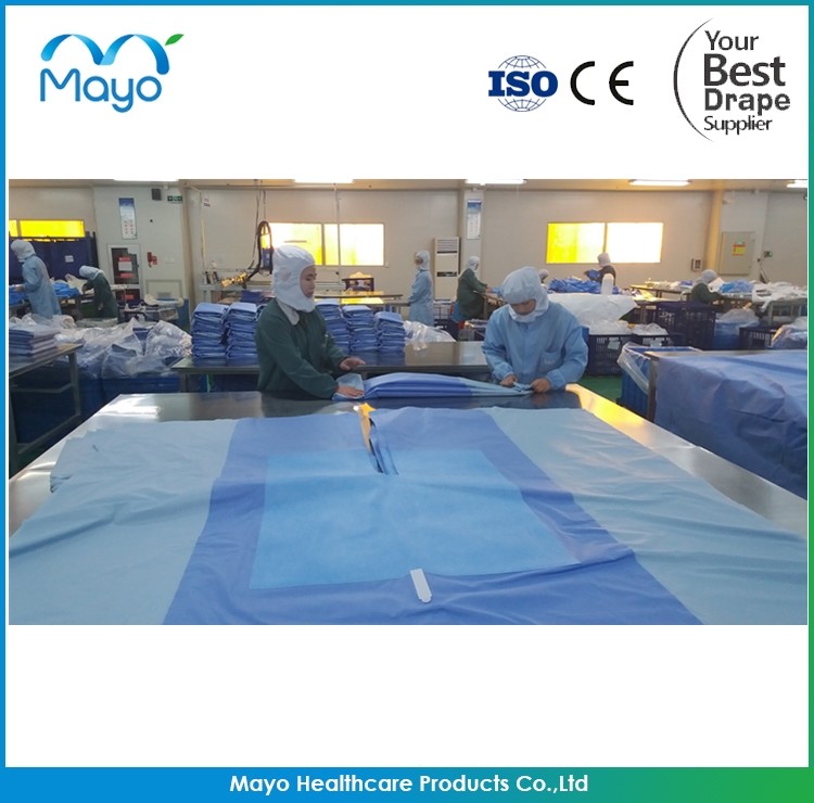 EO Sterilized Hip U Drape Surgical Hip Drape With Pouch Customized