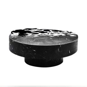 Quality Fibreglass Ocean Wave Shape Imitation Marble Round Tea Table wholesale