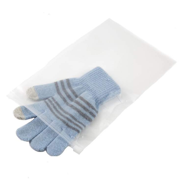 Sealing Handle Zipper Top Frosted Plastic Bag for Eco-Friendly Fabric Clothing Packaging