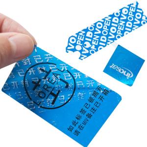 Quality 20mm Anti Fake Anti Counterfeit Sticker Glossy Lamination Self Adhesive wholesale
