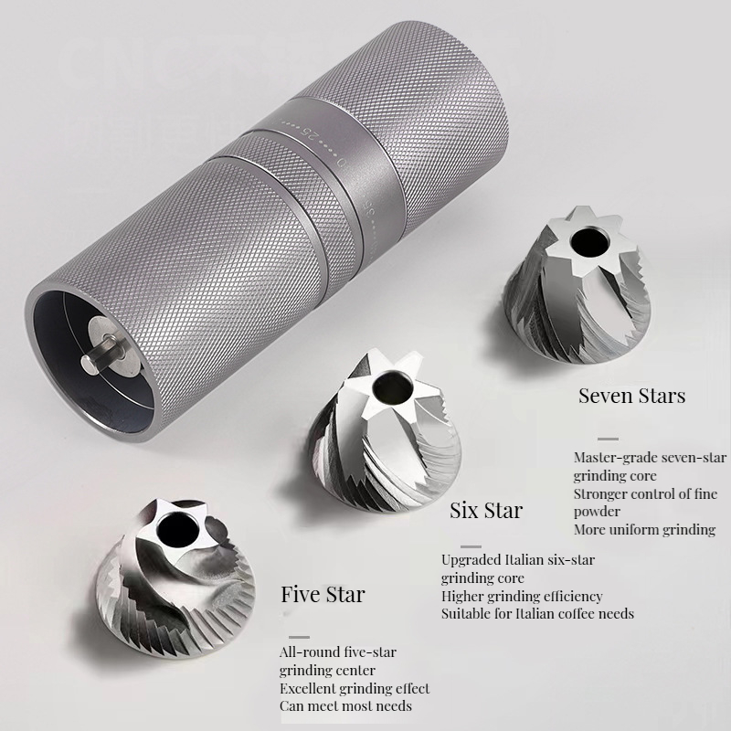 C2 Manual Coffee Grinder Ceramic Conical Burr and 25g Capacity for Modern Kitchen